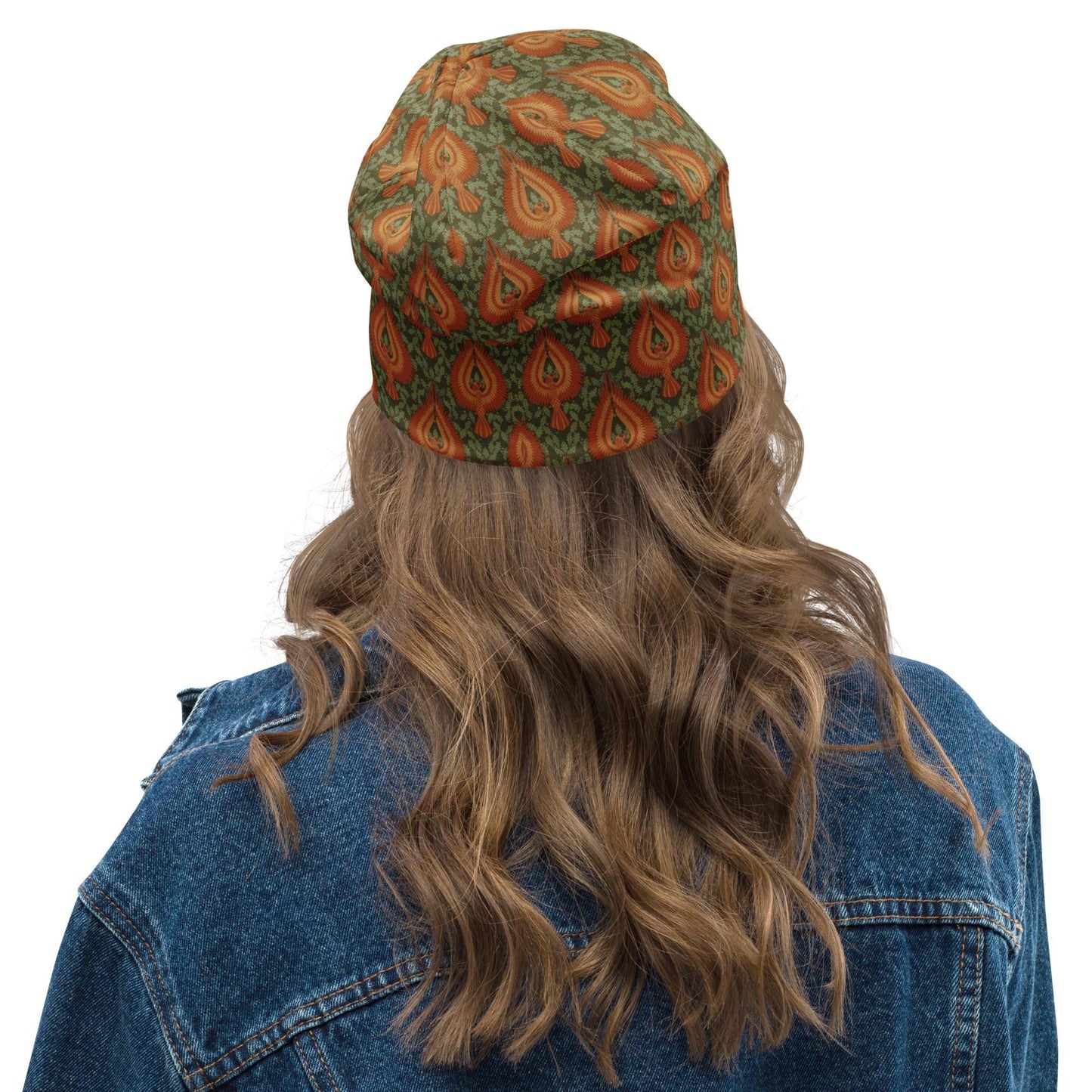 Maurice Pillard Eagle Beanie – Vintage Art Nouveau Slouchy Cap, Soft Lightweight Hat, Boho Bird Print Beanie for Women & Men, Nature Style