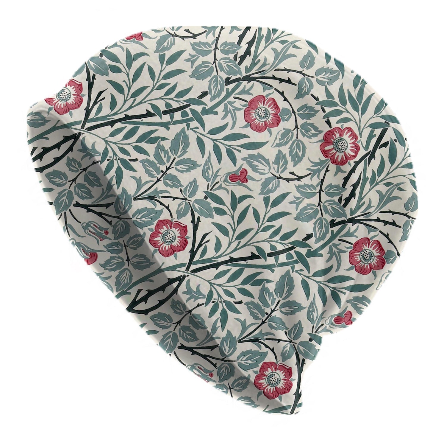 Sweet Briar William Morris Beanie – Vintage Floral Slouch Hat, Soft Botanical Print, Romantic Heritage Design, Women’s Hat & Men’s Beanie