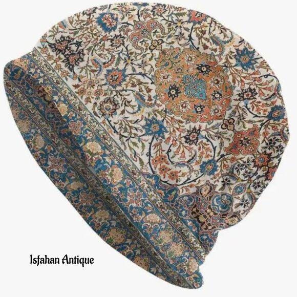 Thin Slouchy Beanies Boho Beanie Bohemian Caps Skull Cap Boho Hats Lightweight Bonnet Hippie Hat Flower Print Hats and Beanies Oversized