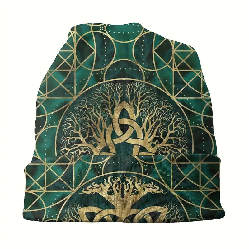 Tree of Life Symbol Beanie Cap | Fashion Skully Hat for Men and Women