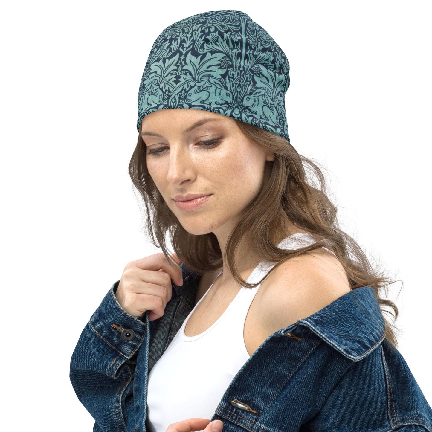 Slouchy Beanies Boho Beanie Bohemian Skull Cap Thin Soft Caps Boho Hats Lightweight Bonnet Hat Hippie Soft Stretchy Eagle Botanical Rabbit