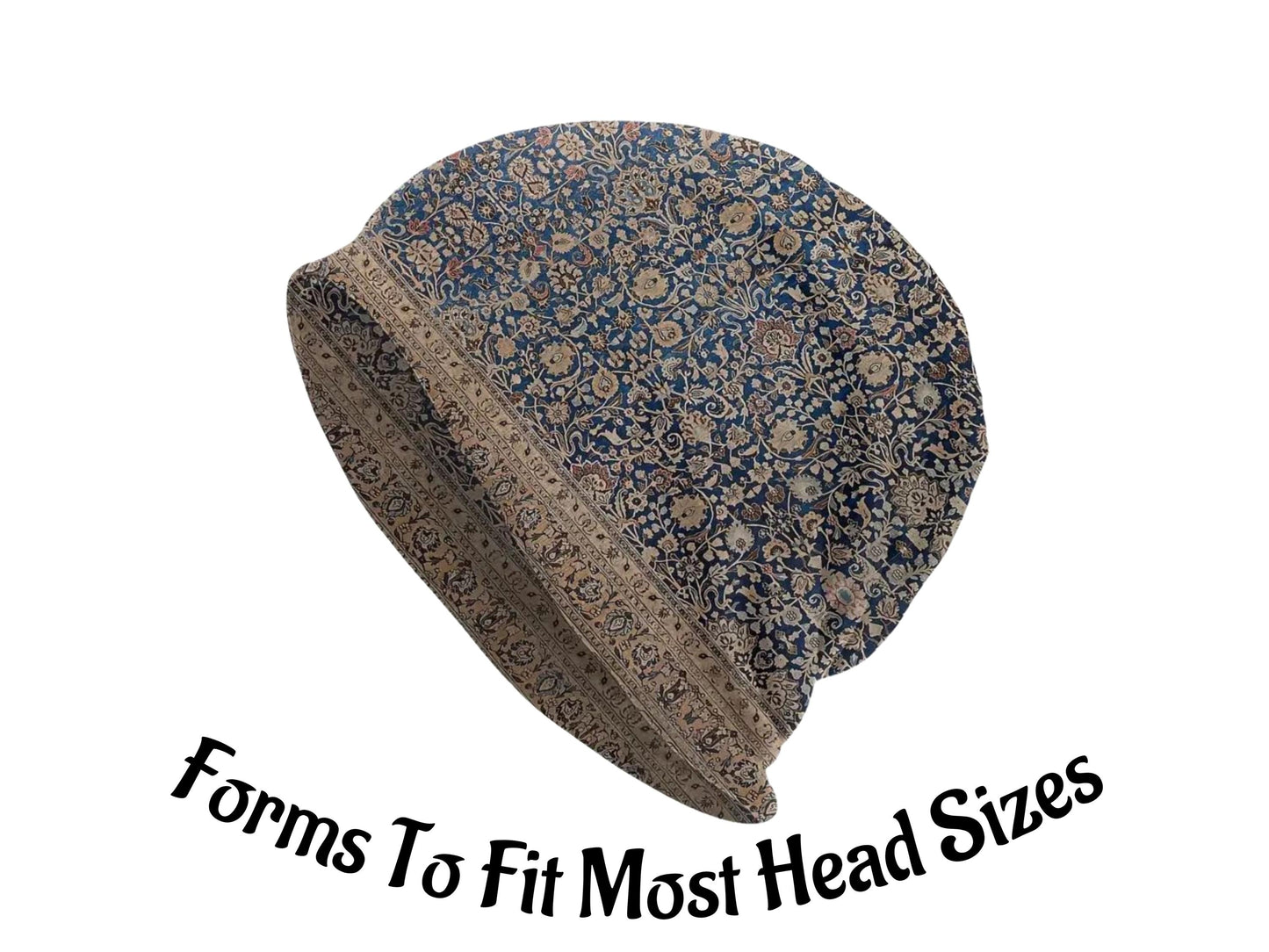 Men or Women Floral Pattern Headwear Slouch Beanie Headwear Lightweight Beanie Skull Cap Bonnet Vintage Style Skully Summer Hat Wildflowers