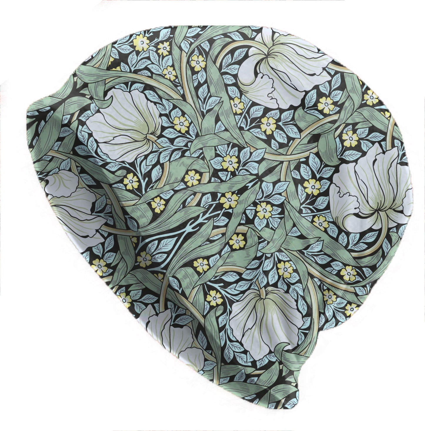 Slouchy Beanies Boho Beanie Skull Cap Thin Soft Caps Boho Hats Lightweight Bonnet Hat Hippie Stretchy Floral Beanie William Morris Iris