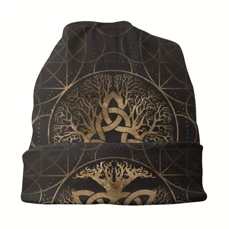 Tree of Life Symbol Beanie Cap | Fashion Skully Hat for Men and Women