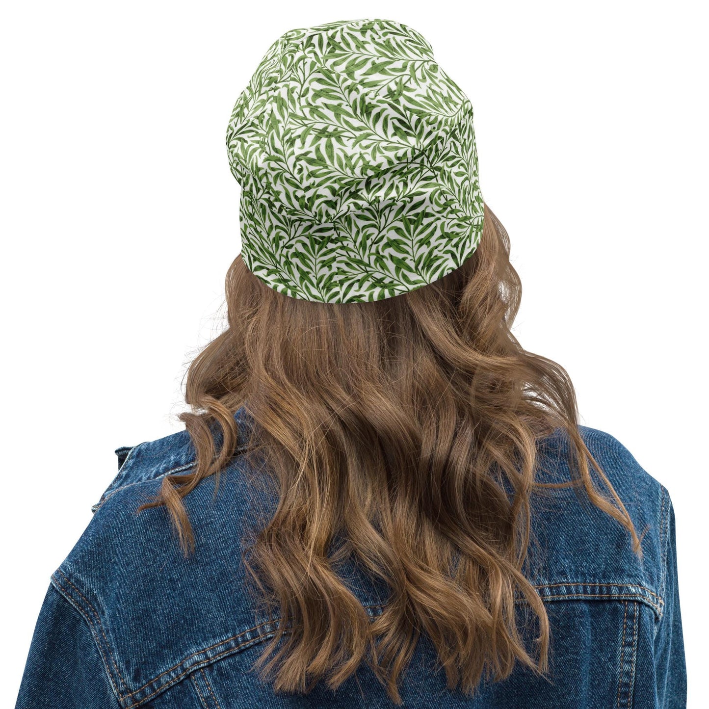 Willow Bough William Morris Beanie – Vintage Botanical Slouch Hat, Green Leaf Pattern, Soft Lightweight Cap, Women’s Hat & Men’s Beanie