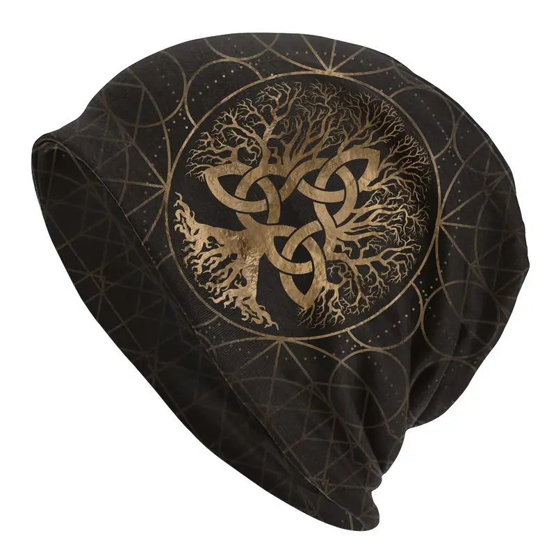 Tree of Life Symbol Beanie Cap | Fashion Skully Hat for Men and Women