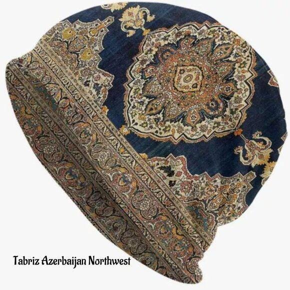 Thin Slouchy Beanies Boho Beanie Bohemian Caps Skull Cap Boho Hats Lightweight Bonnet Hippie Hat Flower Print Hats and Beanies Oversized